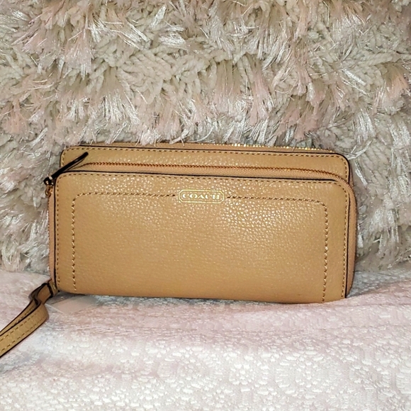 Coach Handbags - Coach tan large continental wallet
